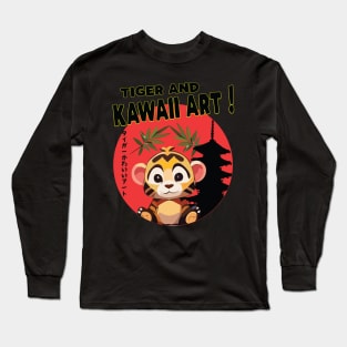 Kawaii Cute Kitten Tiger Long Sleeve T-Shirt